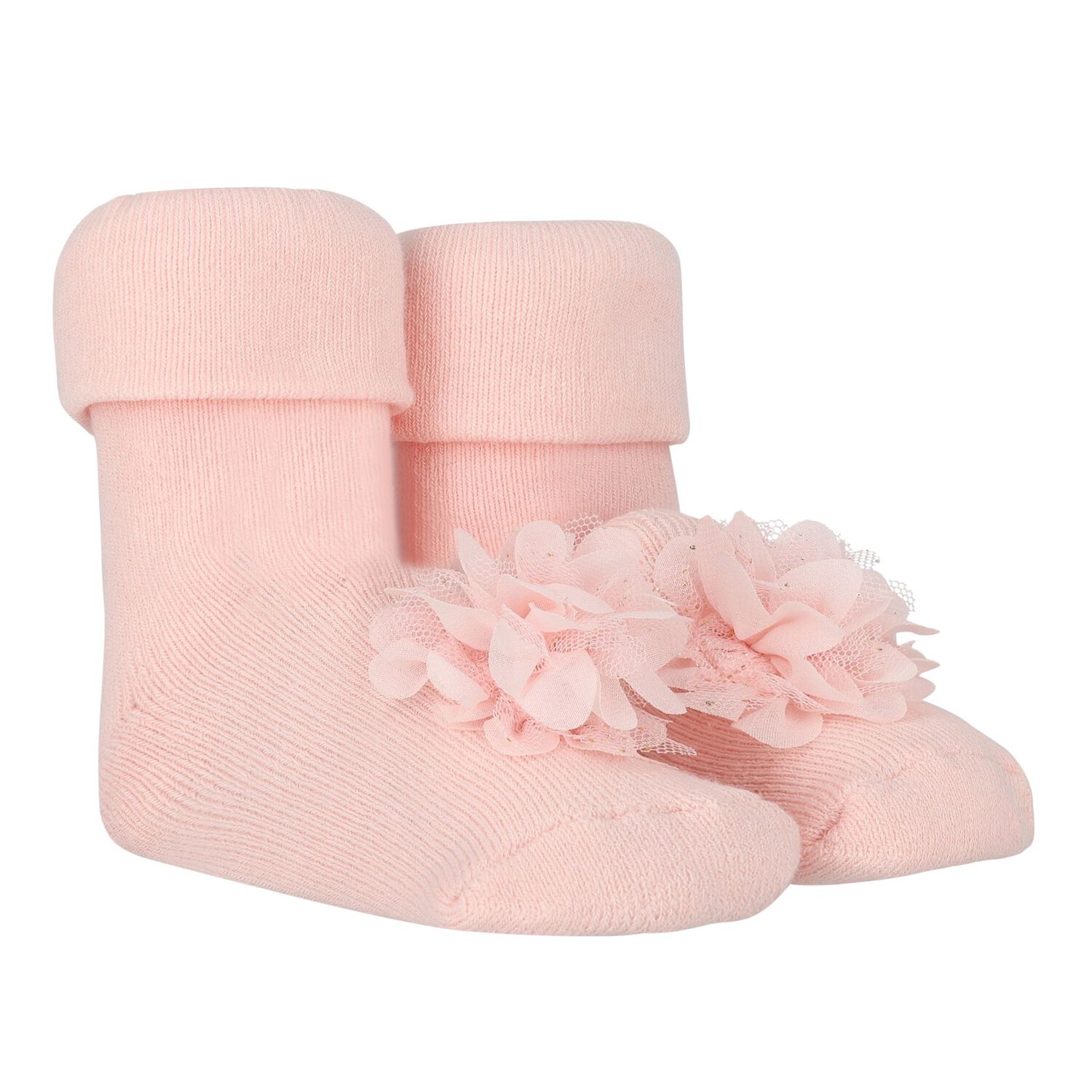 Baby Girls Pink Headband & Socks Set, 2, hi-res