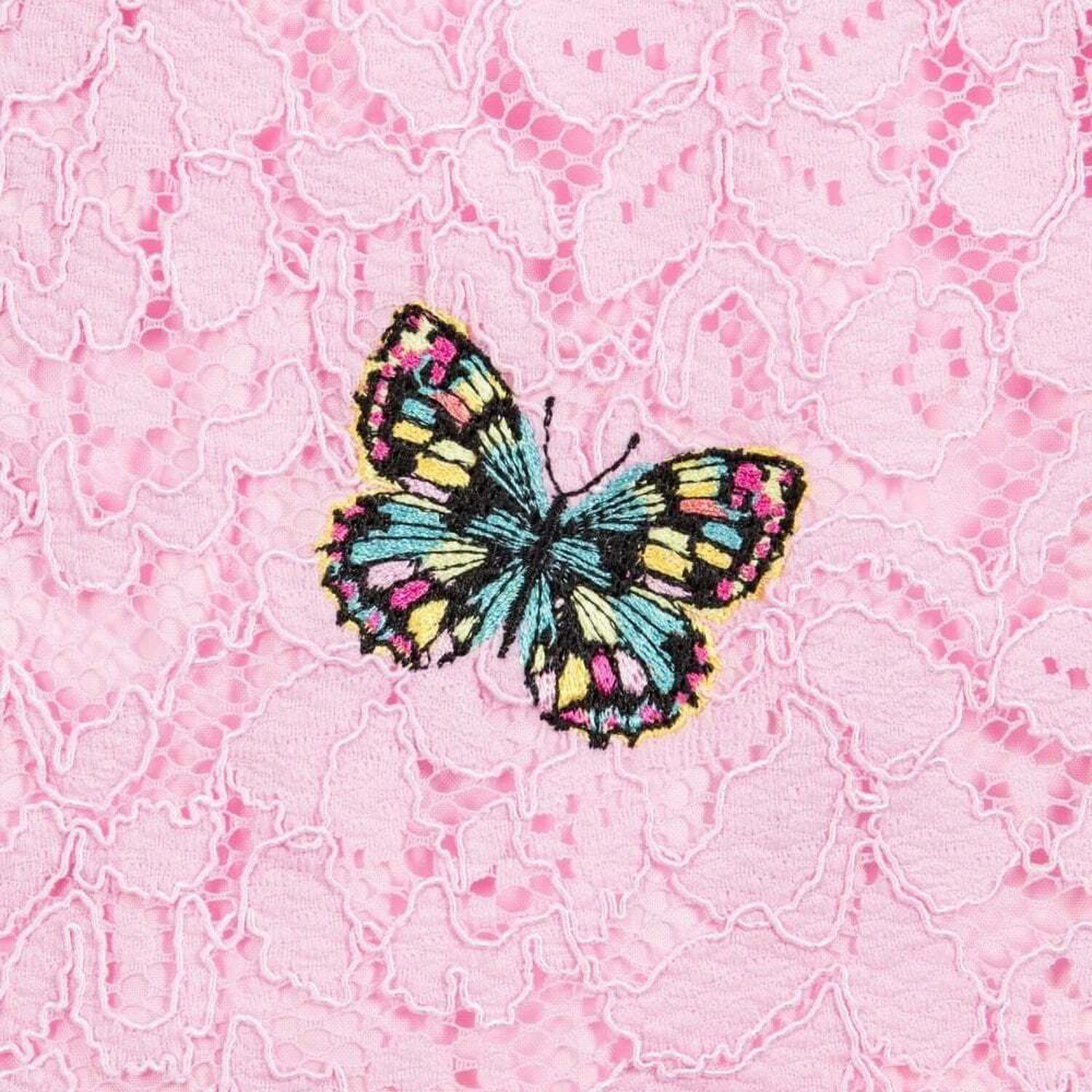 Girls Pink Lace Bolero, 1, hi-res image number null