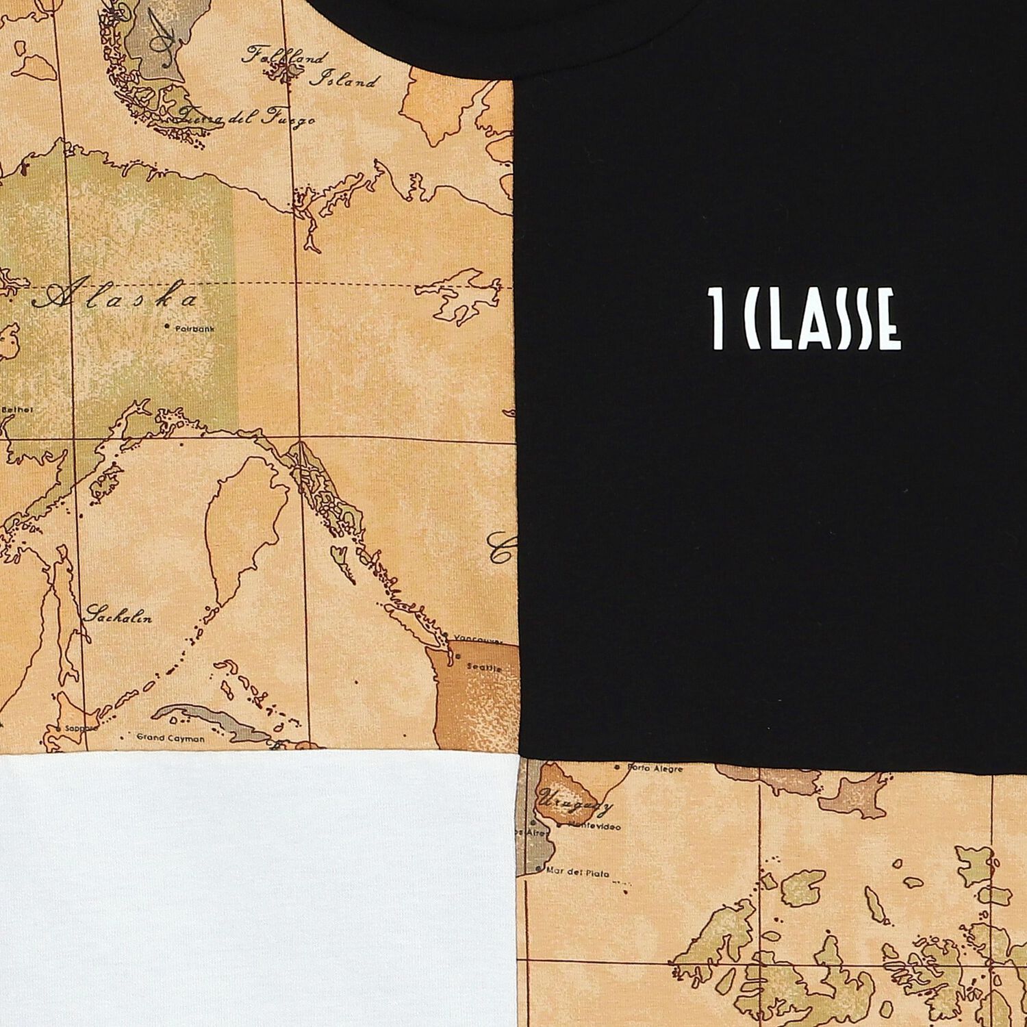 Boys Black, White & Beige Geo Map T-Shirt, 1, hi-res