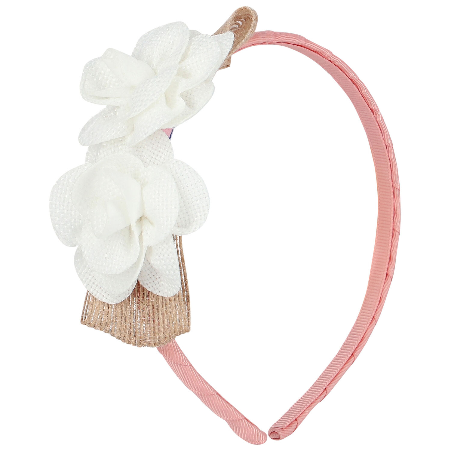Girls Pink Floral Headband, 1, hi-res image number null