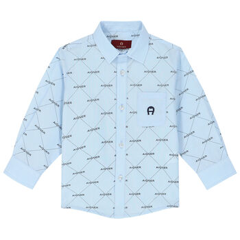 Younger Boys Blue Logo Shirt
