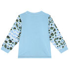 بدلة رياضية أولاد بالشعار باللون الازرق والابيض والاسود, 1, hi-res