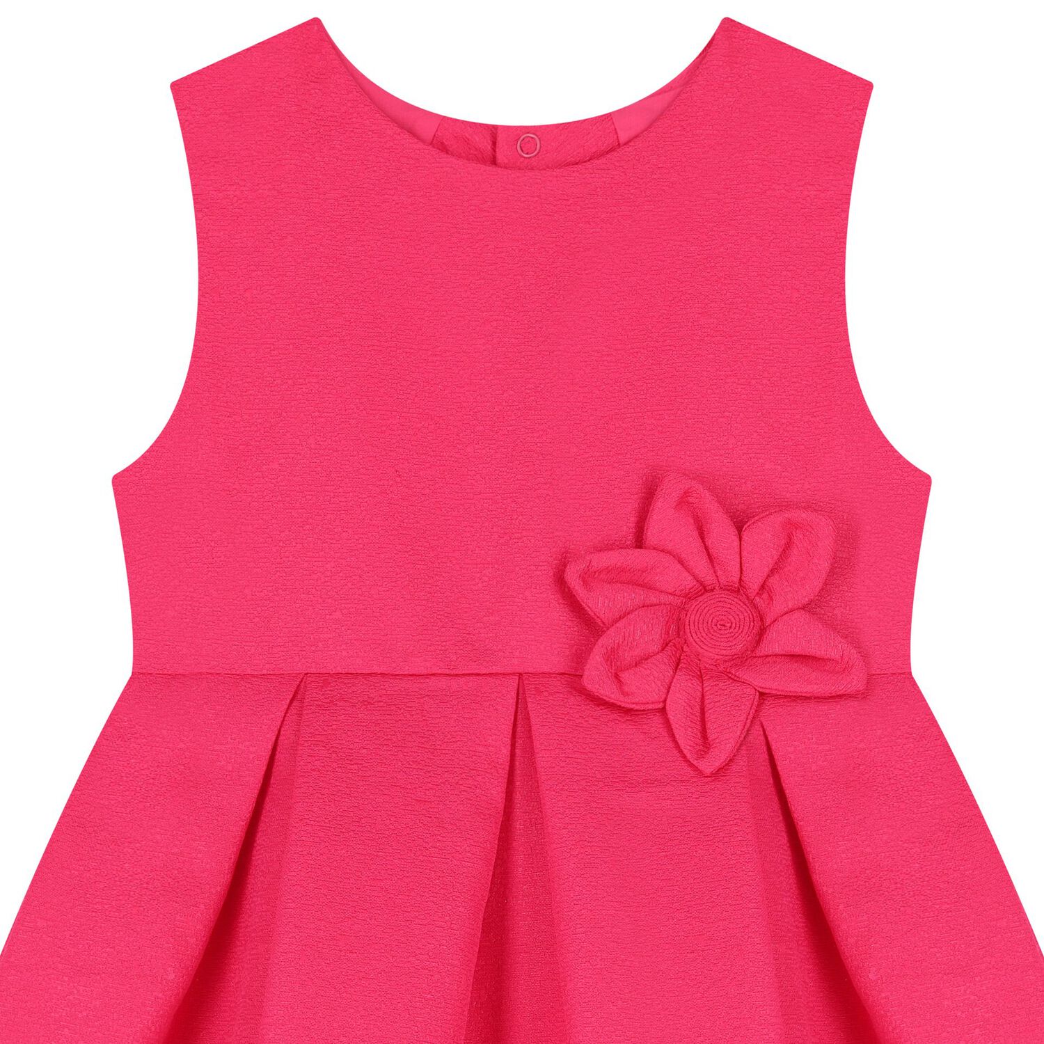 Girls Pink Satin Flower Dress, 1, hi-res image number null