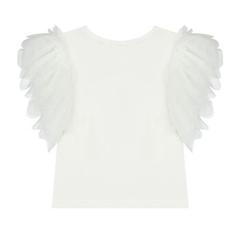 Girls White 7th Birthday T-Shirt