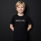 Boys Black Logo T-Shirt, 1, hi-res