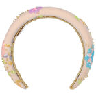 Girls Pink Floral Sequins & Beads Headband, 1, hi-res