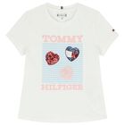 تيشيرت بنات بالشعار باللون الأبيض, 2, hi-res