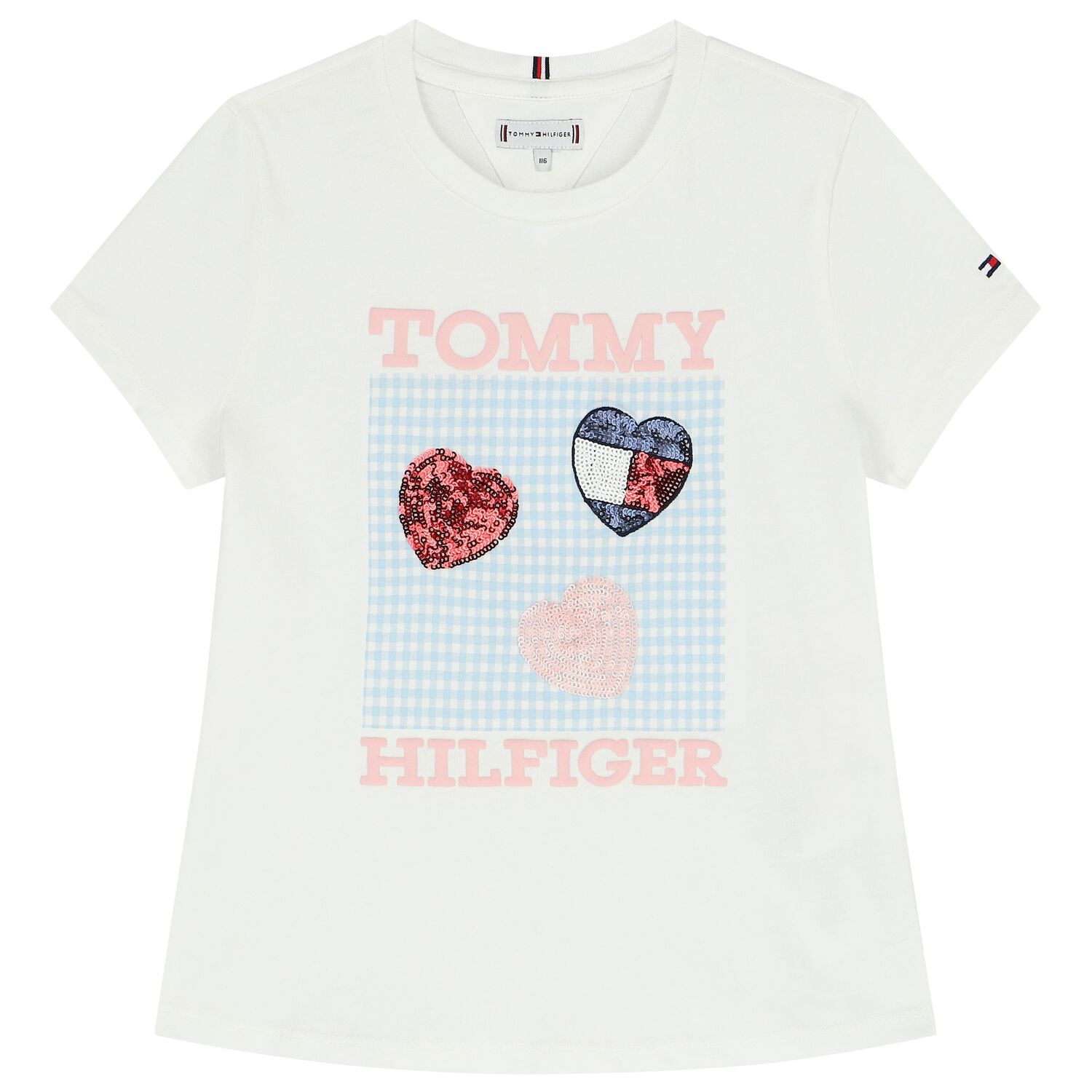 تيشيرت بنات بالشعار باللون الأبيض, 2, hi-res image number null