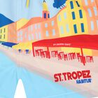 شورت سباحة أولاد بالشعار باللون الأزرق, 1, hi-res