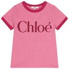 Girls Mini Me Pink Logo T-Shirt, 1, hi-res