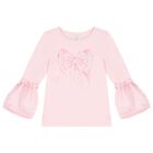 طقم ليغنز بنات بفيونكة باللون الوردي, 1, hi-res