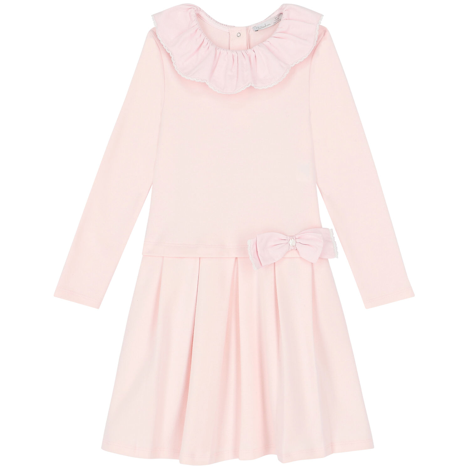 Girls Pink Ruffled Dress, 1, hi-res