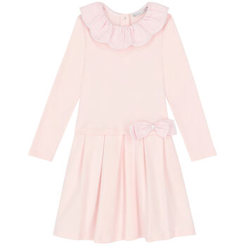 Girls Pink Ruffled Dress