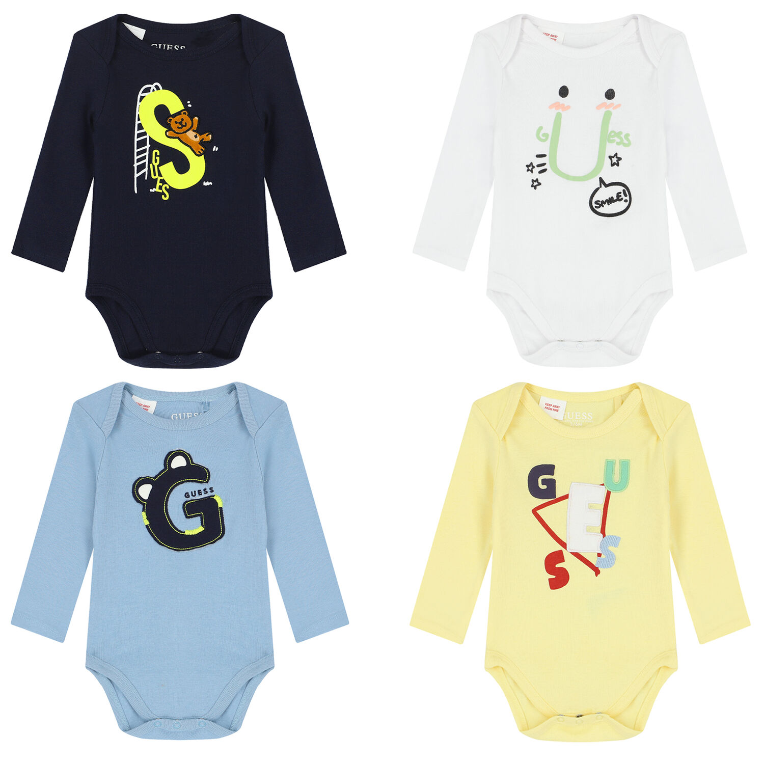 Baby Boys Logo Bodysuits ( 4-Pack ), 1, hi-res image number null
