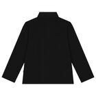 تيشيرت بولو أولاد بالشعار باللون الأسود, 1, hi-res