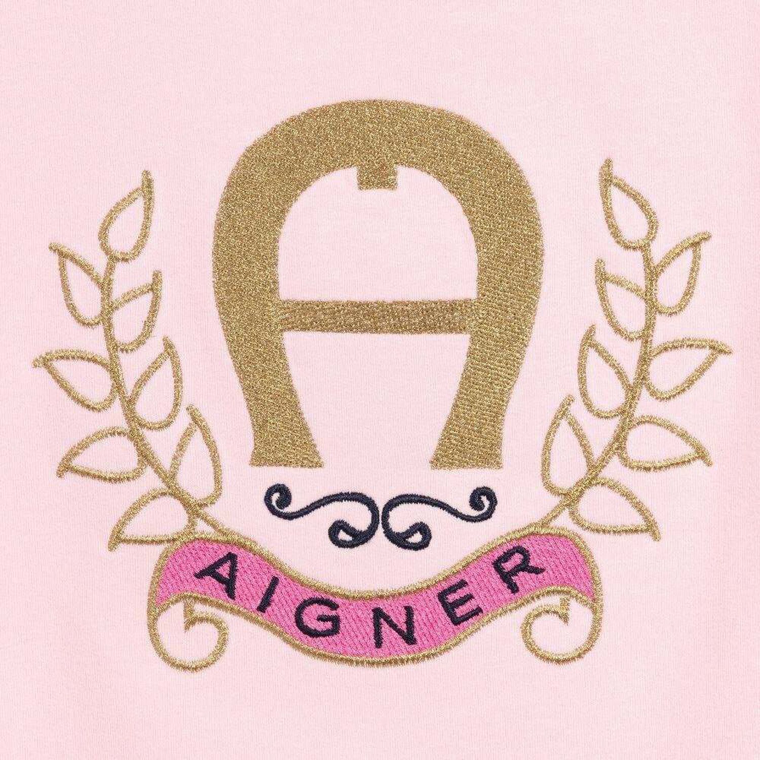 Girls Pink Logo Sweatshirt, 1, hi-res