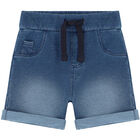Baby Boys Orange & Blue Logo Shorts Set, 1, hi-res