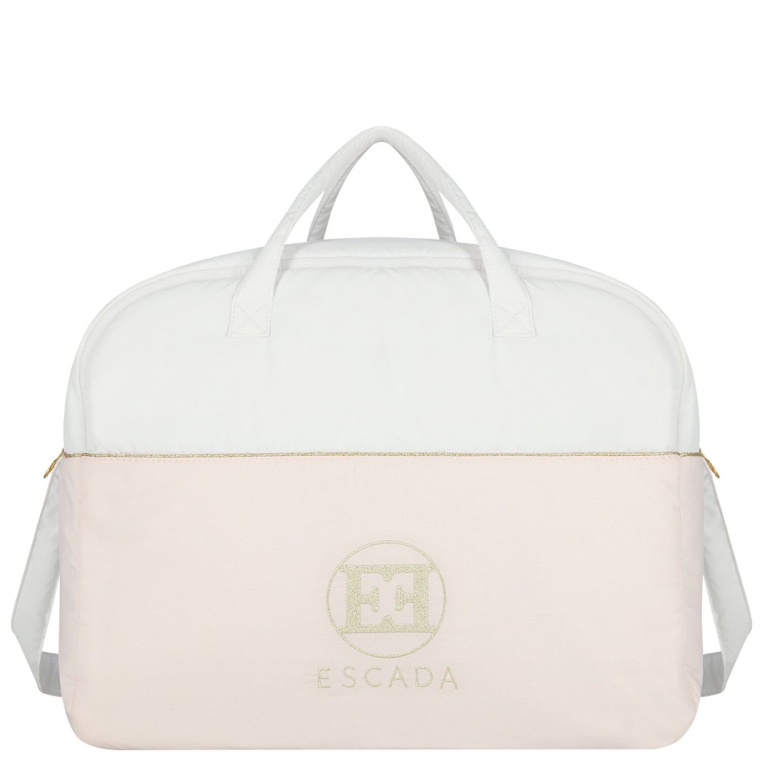 Baby Girls White & Pink Logo Changing Bag, 2, hi-res