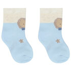 Baby Boys Blue & Ivory Socks ( 4-Pack ), 1, hi-res