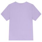 تيشيرت باللون الأسود بشعار للبنات, 1, hi-res