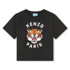 Black Lucky Tiger Logo T-Shirt, 1, hi-res