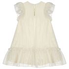 Girls Gold Logo Dress, 1, hi-res