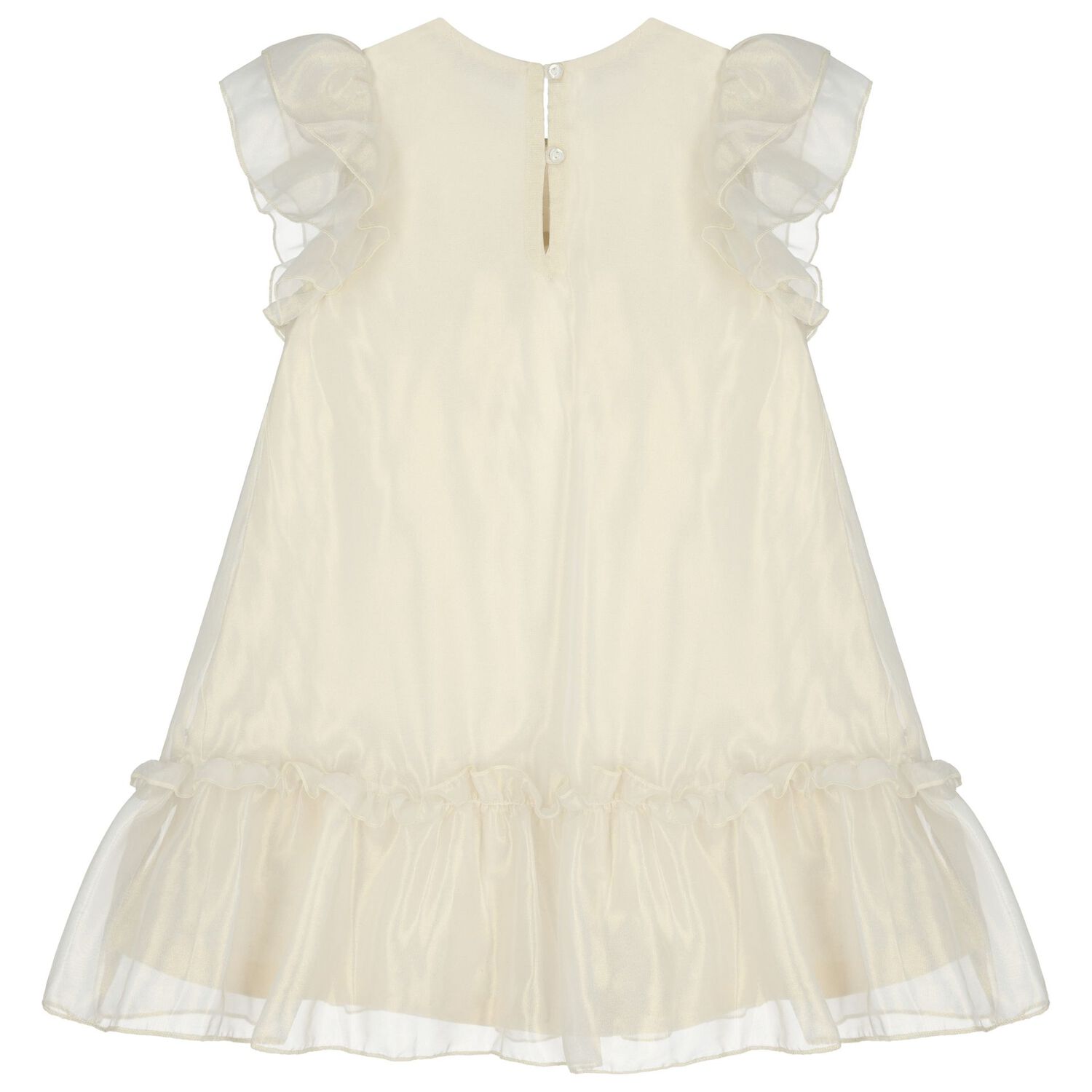 Girls Gold Logo Dress, 1, hi-res