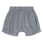 طقم شورت باللون الأبيض والأزرق للبنات, 1, hi-res