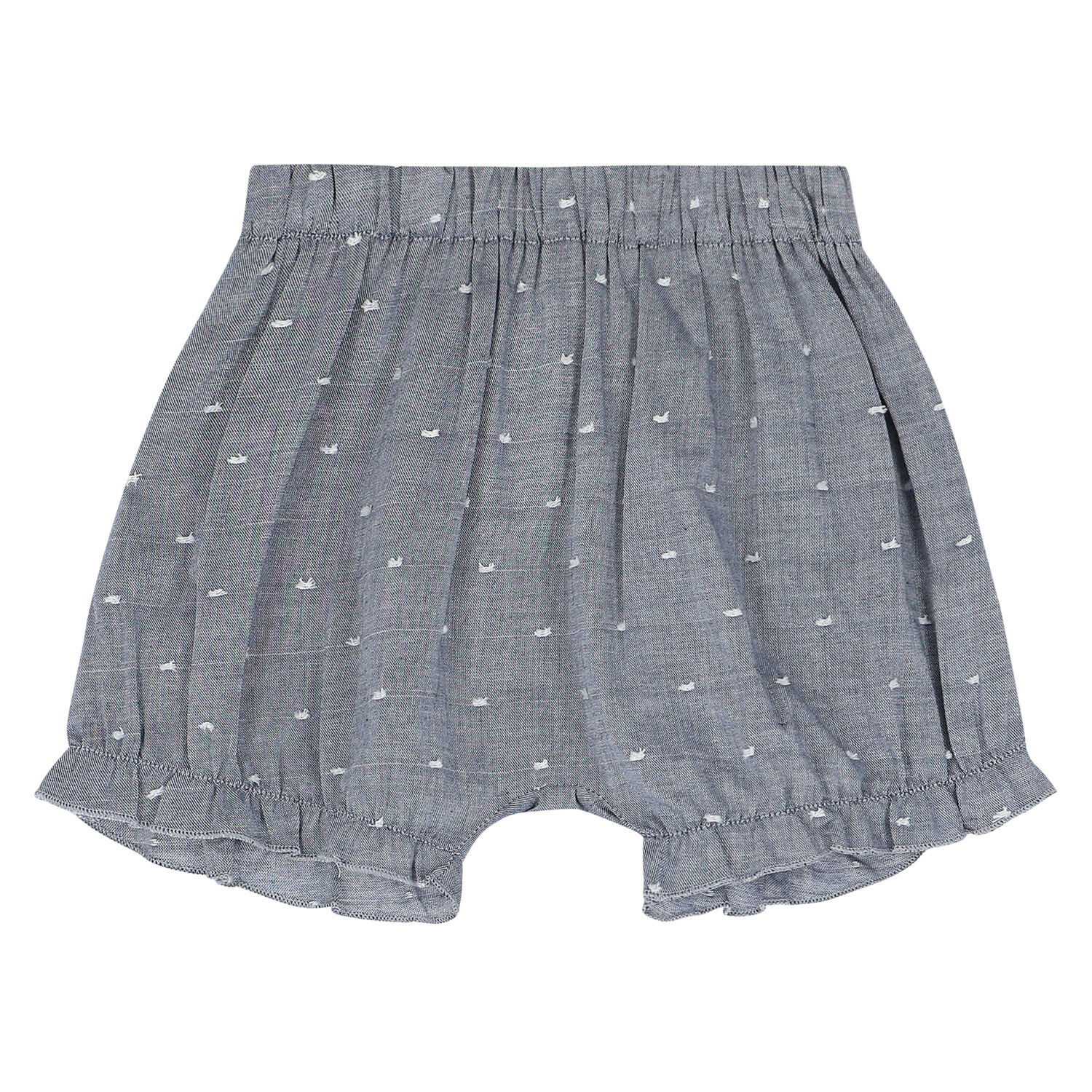 طقم شورت باللون الأبيض والأزرق للبنات, 1, hi-res