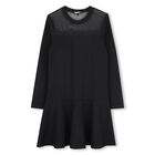 Girls Mini Me Black Logo Dress, 1, hi-res