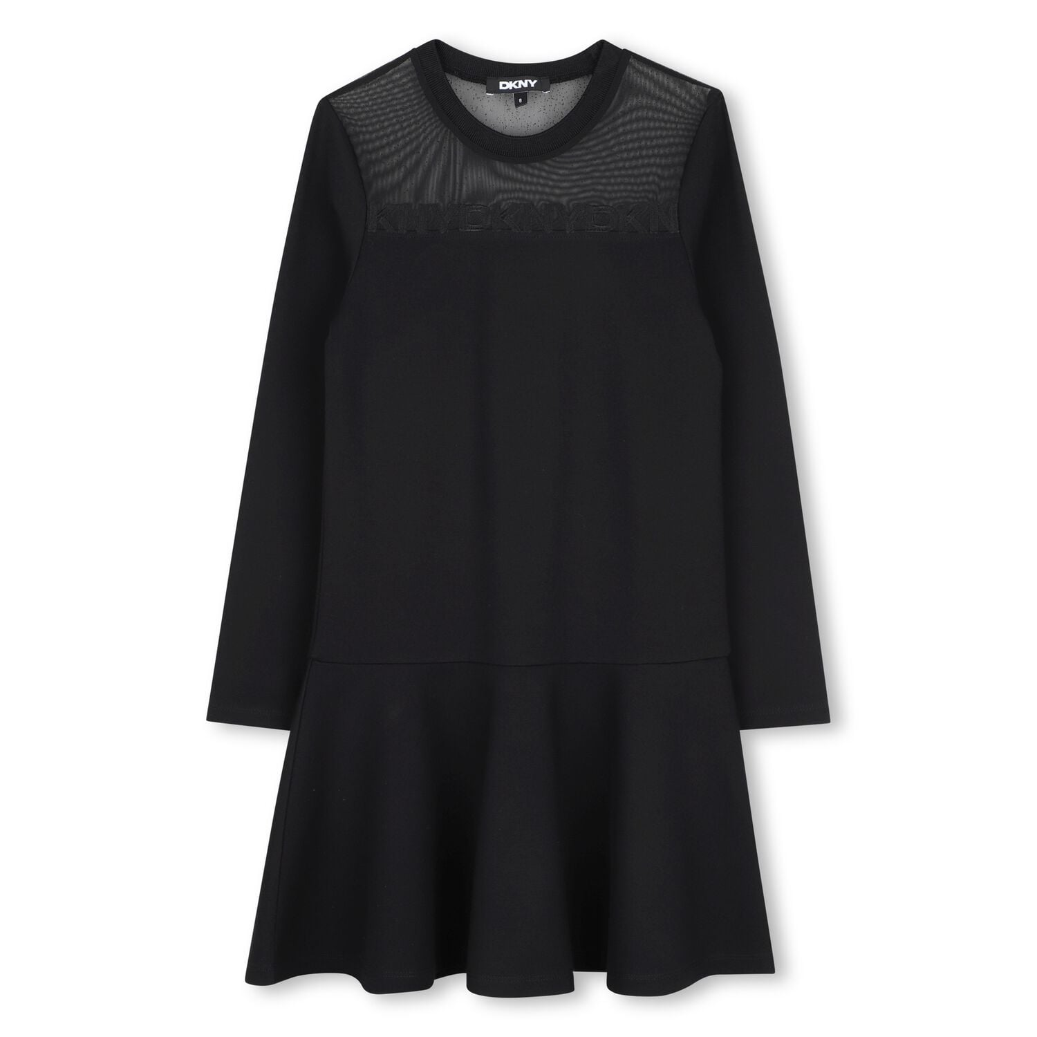 Girls Mini Me Black Logo Dress, 1, hi-res