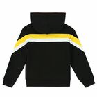 جاكيت بالقبعة بالشعار اسود للاولاد, 1, hi-res