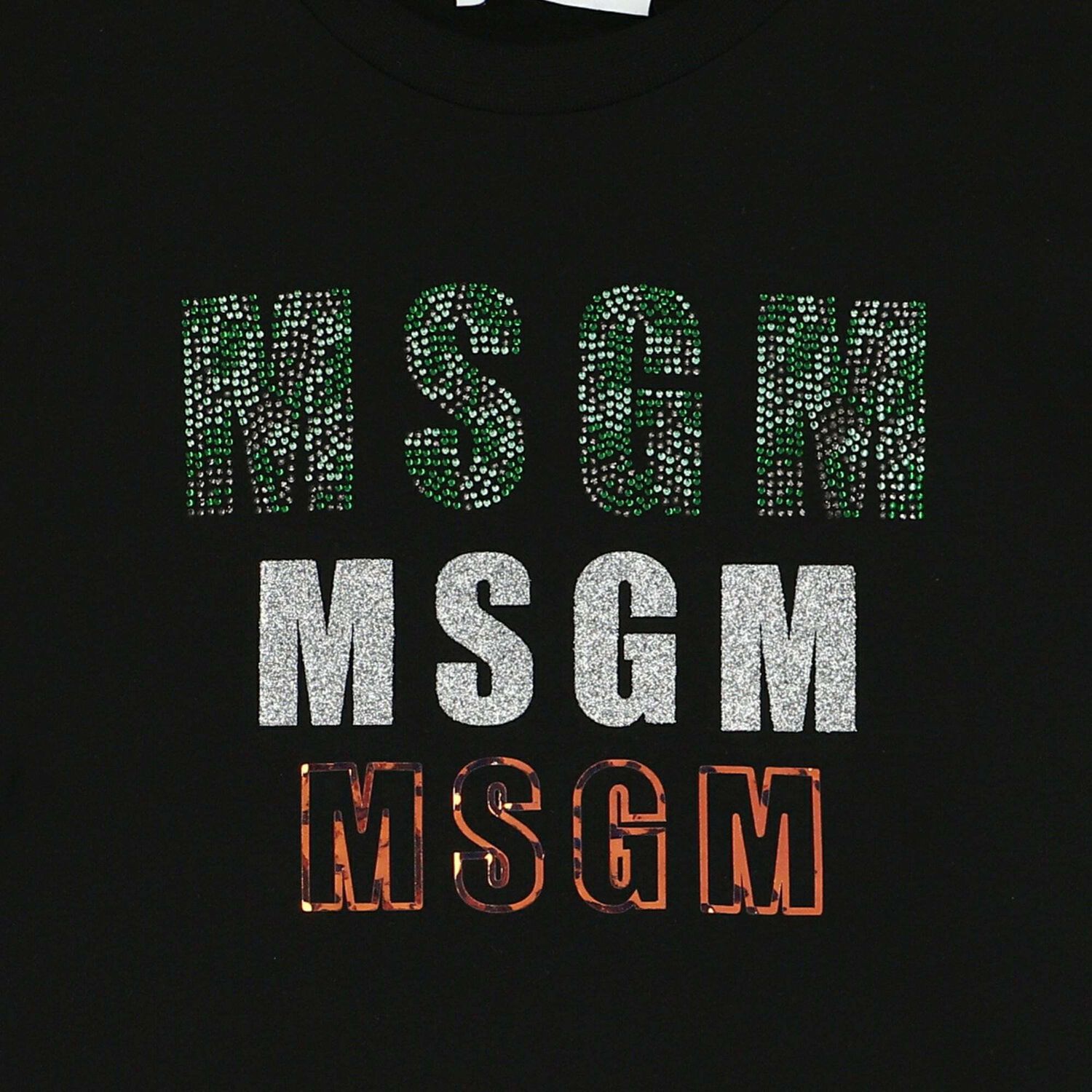 Girls Black Embellished T-Shirt, 1, hi-res image number null