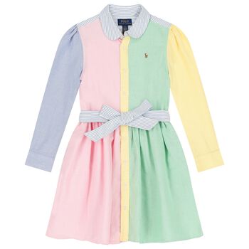 Girls Multi-Colored Logo Dress