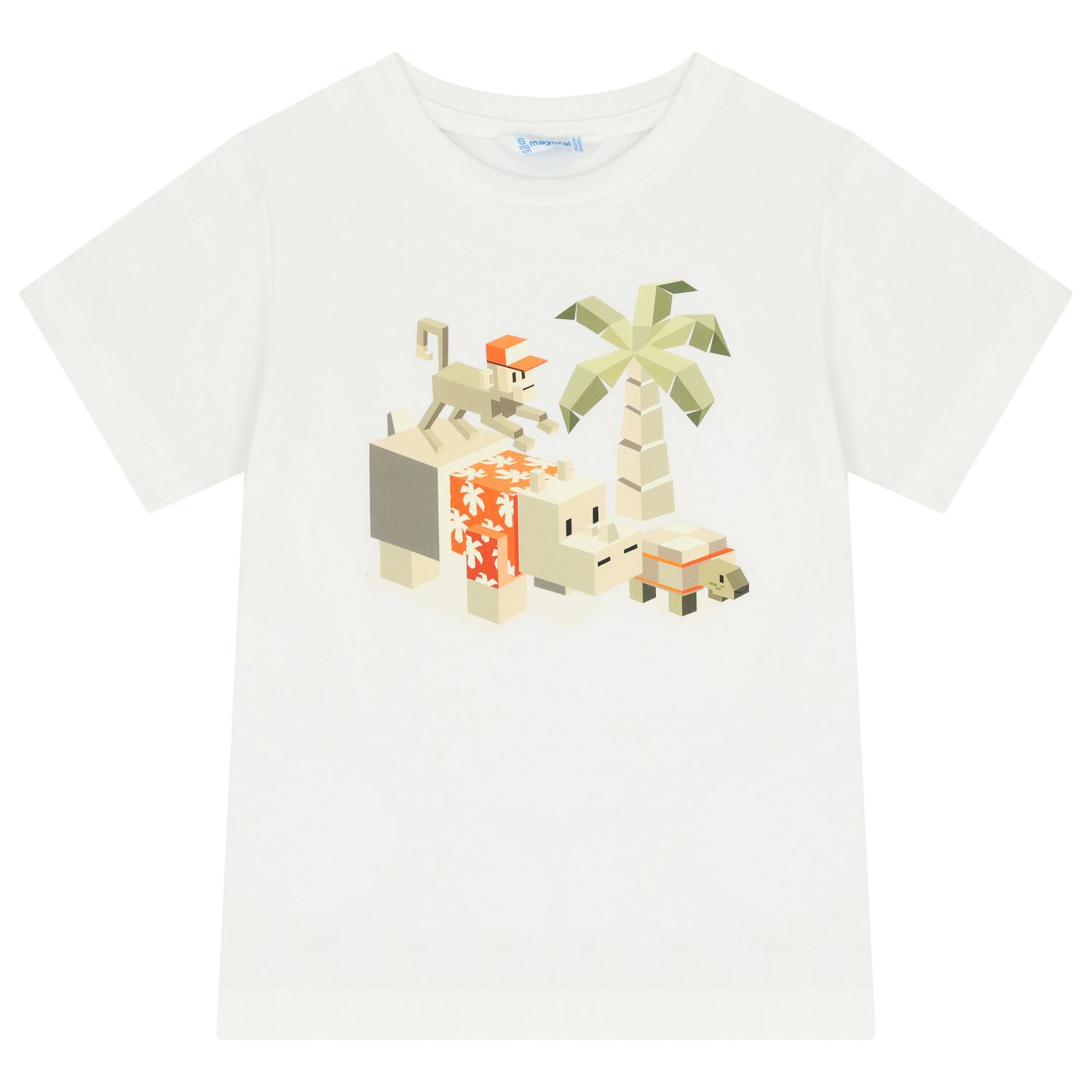 طقم شورت للأولاد باللون الأبيض والأخضر والبرتقالي, 1, hi-res