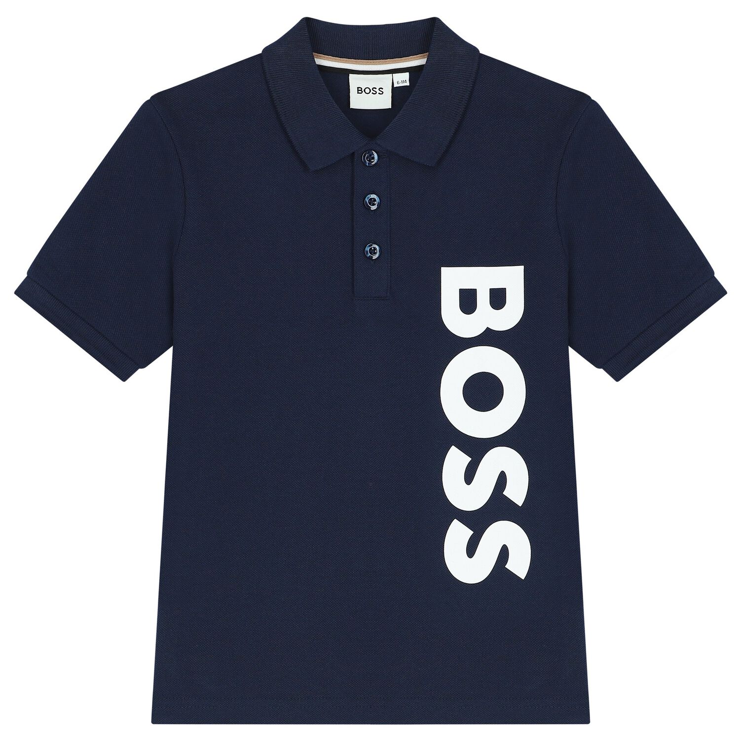 Boys Navy Blue Logo Polo Shirt, 3, hi-res image number null