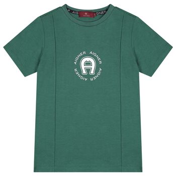 Boys Green Logo T-Shirt