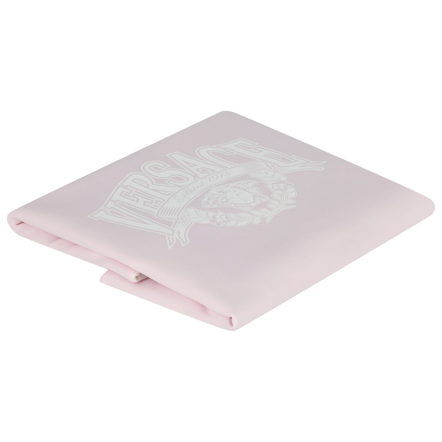 Baby Girls Pink & White Medusa Logo Blanket, 1, hi-res