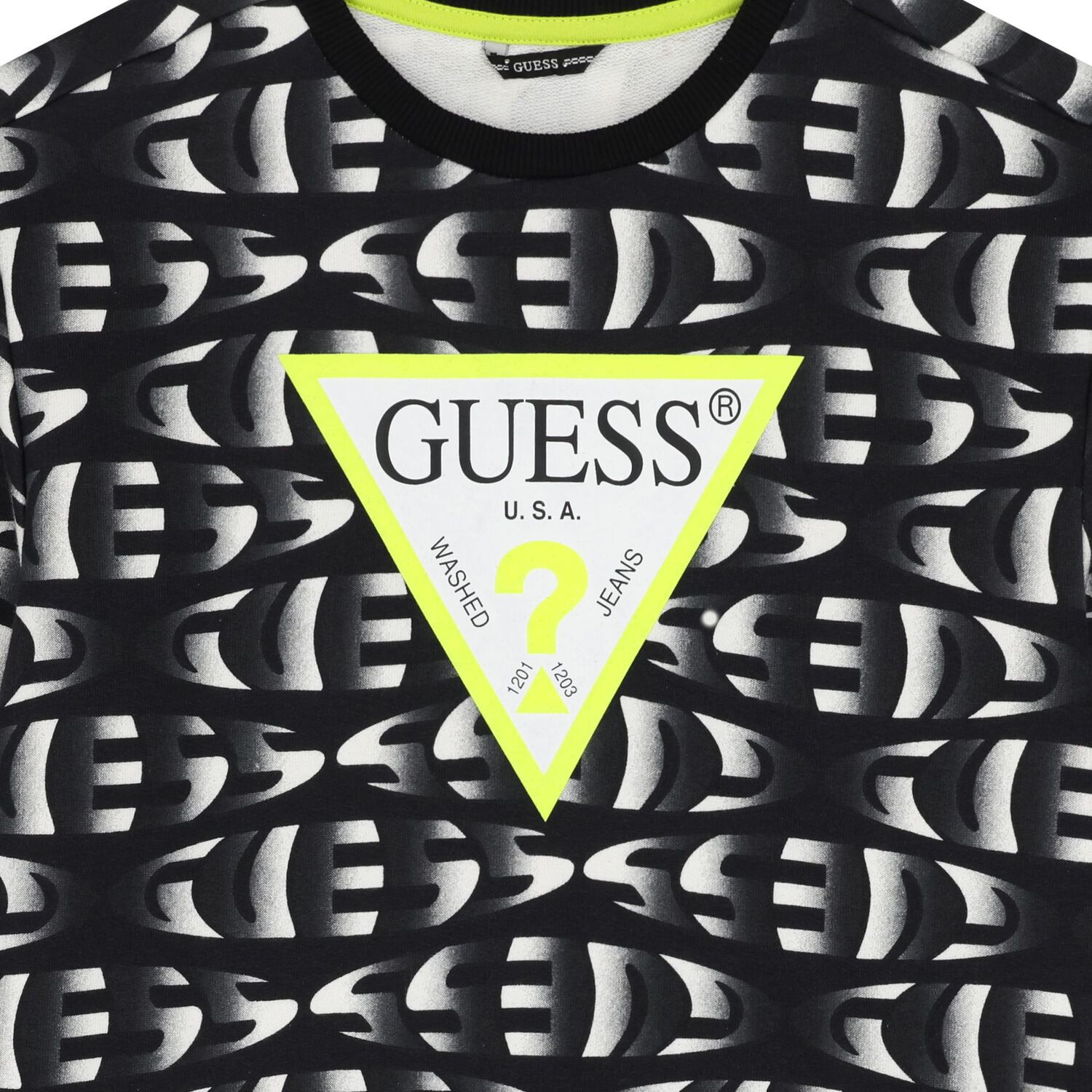 سويت شيرت أسود بشعار للأولاد, 1, hi-res image number null