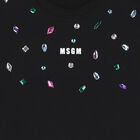 Girls Black Logo Embellished Dress, 1, hi-res
