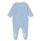 Baby Boys Blue Embroidered Babygrow, 2, hi-res