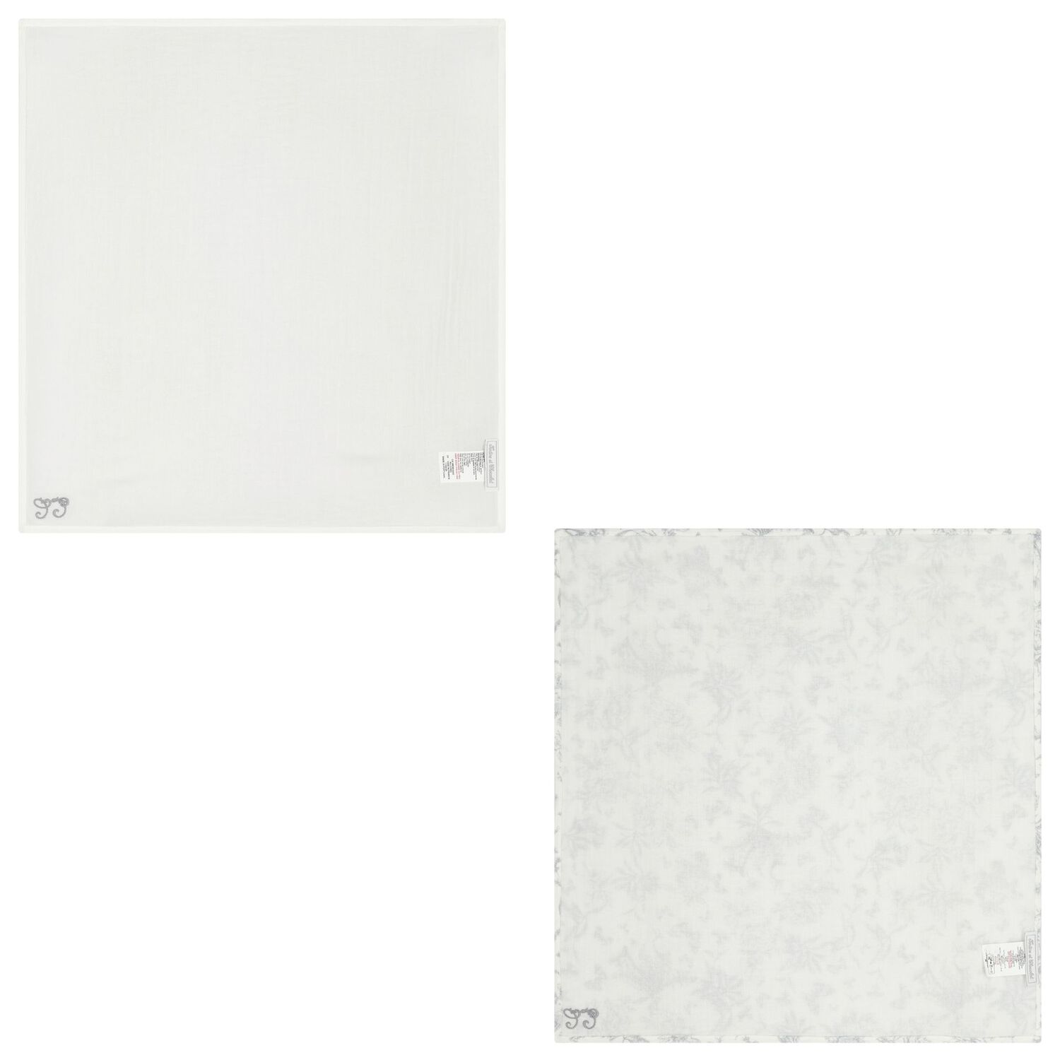 Grey & White Toile De Jouy Muslin Swaddles ( 2-Pack ), 2, hi-res