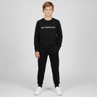 Boys Black Logo Joggers, 1, hi-res