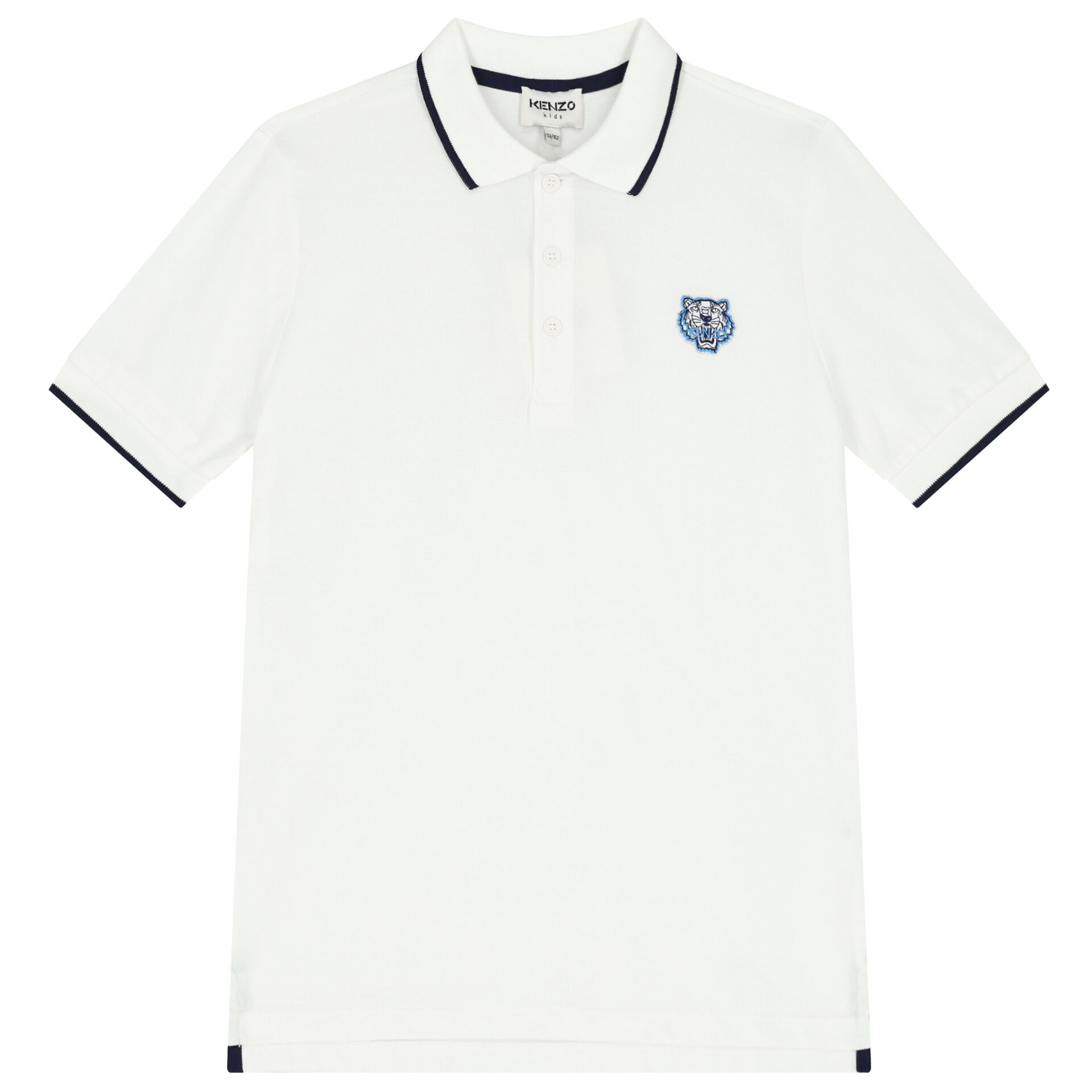 KENZO KIDS Boys White Logo Polo Shirt Junior Couture UAE