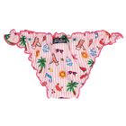 Girls White & Pink Striped Bikini, 1, hi-res