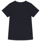 تيشيرت بنات من القطن  بالشعار باللون الوردى والكحلى ( 2 قطعه ) , 2, hi-res