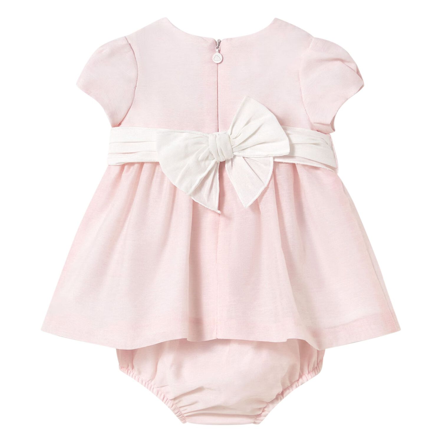 Baby Girls Pink Flower Dress Set, 1, hi-res