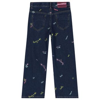 Girls Navy Blue Denim Jeans
