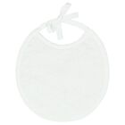 White Logo Baby Bib, 1, hi-res