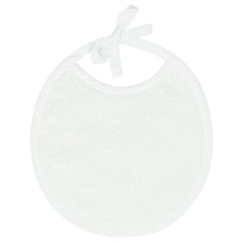 White Logo Baby Bib